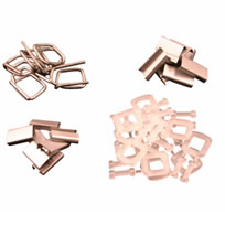 Seals and buckles for manual strapping applications