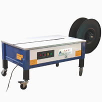 Semi Automatic Strapping Machine that has an open low table